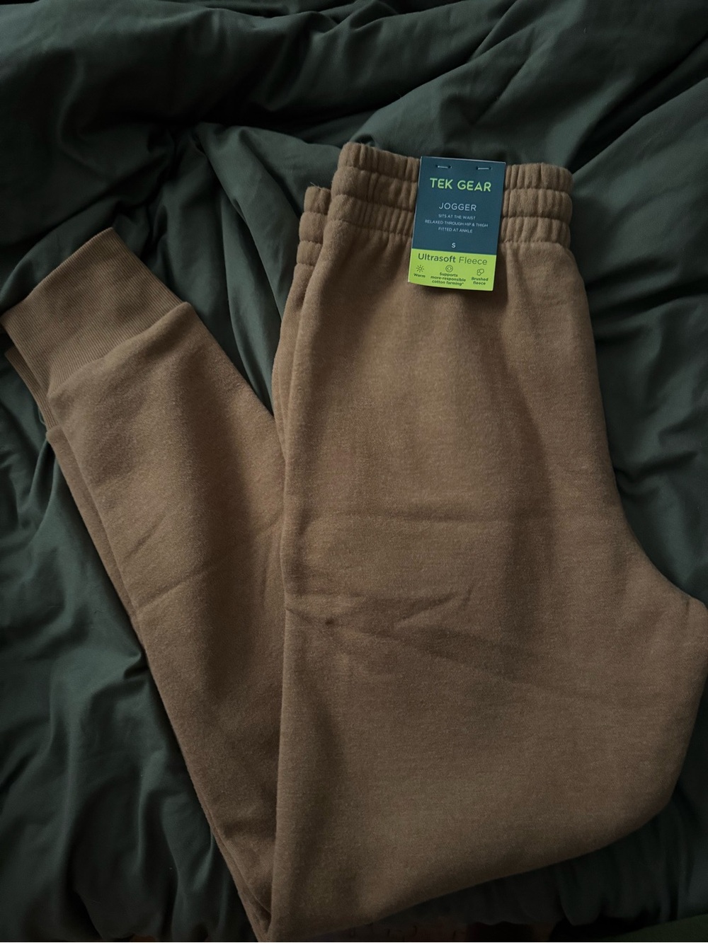 tek gear Brown Men's Ultrasoft Fleece Jogger Pants